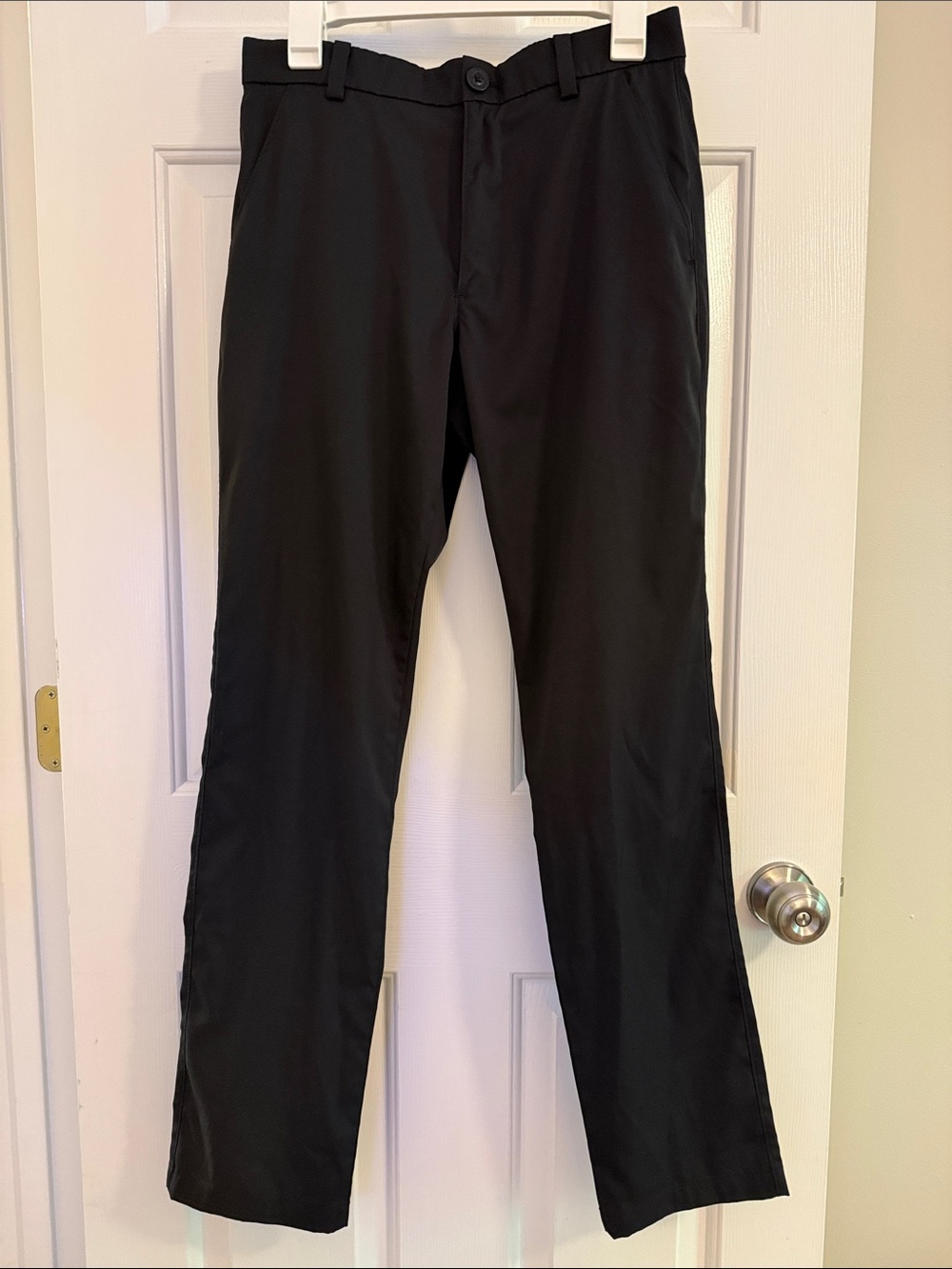Men's Black Dress Pants - Sleek Straight Leg